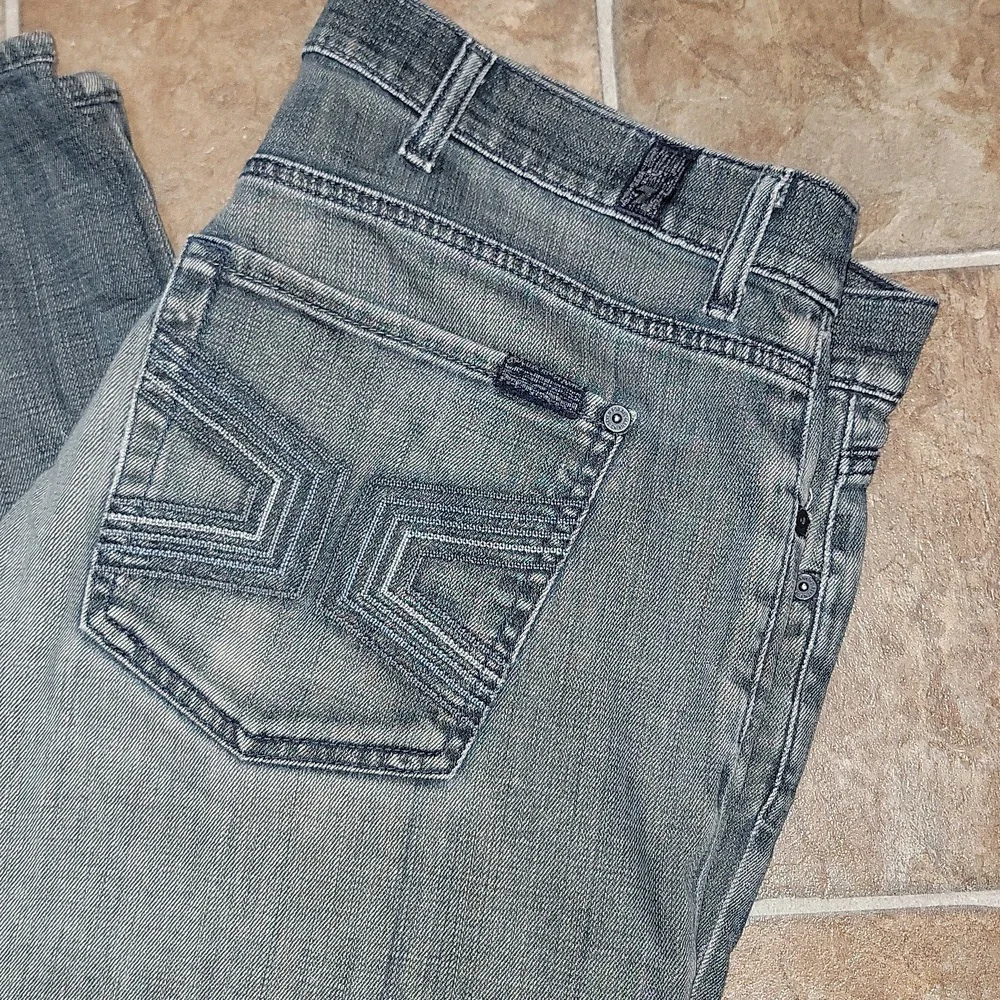7 For All Mankind Relaxed Fit Button Fly Stretch 7FAM Mens Jeans Size 38 x 30 - Picture 2 of 9